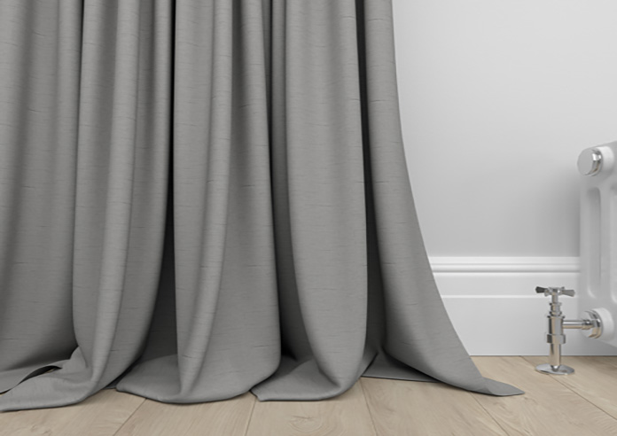 Faux Silk, Silver - Made to Measure Curtains - Image 6